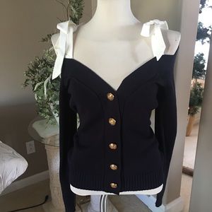 Boston proper bow detail button up cardigan small